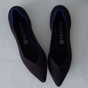 Rothys Black Pointed Toe Flats